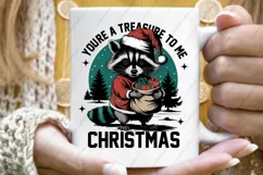 Christmas Sublimation PNG | Christmas Raccoon T Shirt Design Product Image 3