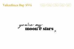 Youre my moon and stars SVG on cushion