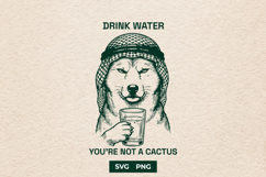 Funny Drink Water Youre Not A Cactus SVG Husky PNG Product Image 1