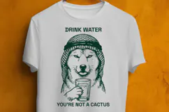 Funny Drink Water Youre Not A Cactus SVG Husky PNG Product Image 3