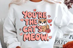 You're The Cats Meow Sublimation PNG Design Product Image 2