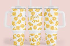 youre the zest lemon puns 40oz quencher tumbler sublimation full wrap high resolution transparant background