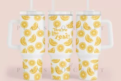 youre the zest lemon puns 40oz quencher tumbler sublimation full wrap high resolution transparant background