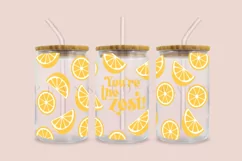 Youre the Zest lemon puns libbey beer can glass full wrap svg presized template for 16oz and 20oz glass for Cricut Silhouette and sublimation