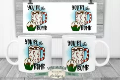 You're The Bomb Mug Sublimation 11 & 15 oz | Cocoa Bomb PNG Product Image 1