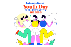 10 International Youth Day Illustration Product Image 1