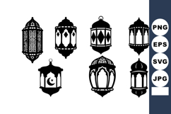 Traditional Arabic lanterns collection with intricate patter Product Image 1