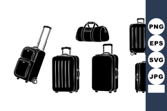 of travel luggage bags with wheels and duffel bag vector ill Product Image 1