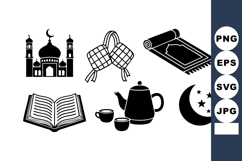 Islamic cultural symbols mosque prayer mat teapot crescent s Product Image 1