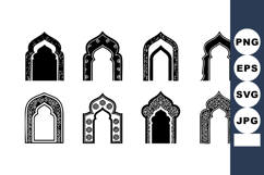 Islamic style ornamental window arches vector with decorati Product Image 1