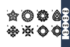 Vintage ornamental decorative elements with star and floral Product Image 1