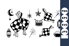 Ramadan celebration traditional lantern crescent moon star d Product Image 1