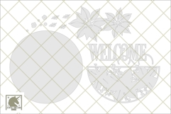 Christmas Poinsettia Welcome Sign SVG | Christmas Sign SVG Product Image 2