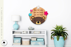 Layered Nursery Wall Signs SVG | Round Sign Laser Cut Product Image 7