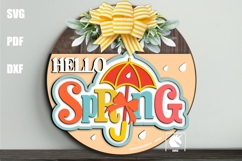 Spring Door Hangers Bundle SVG | Spring Round Signs Bundle Product Image 6