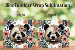Floral Panda 20oz Tumbler PNG, Panda Tumbler Wrap PNG Product Image 2