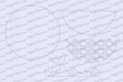 Mermaid Nursery Name Sign | Girl Nursery Name sign cut file Product Image 2