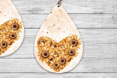 Sunflowers earrings sublimation, earrings sublimation design Product Image 2