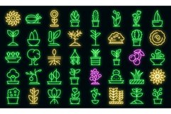 Plants icon, outline style Product Image 1