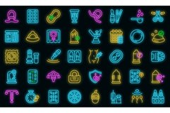 Contraceptives icons set outline vector. Birth control Product Image 1