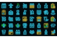 Water delivery icons set outline vector. Cooler gallon Product Image 1