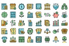 Revenue icons set vector flat Product Image 1