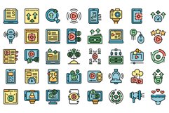 Monetization icons set vector flat Product Image 1