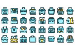 Toilet brush icons set vector flat Product Image 1