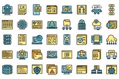 Software icons set vector flat Product Image 1