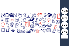 Hand Drawn Office Icon Bundle for Business Use Product Image 1