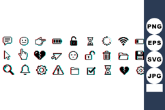 Minimal Line Icons Vector Set For Web UI Design Product Image 1