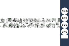 Vintage Family Life Clipart SVG Bundle for Crafts Product Image 1