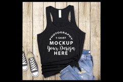 Bella Canvas 8800 tank-top mock-up BLACK HEATHER Product Image 1