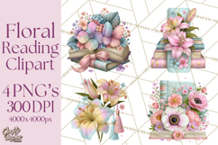 Bookish Blooms Floral Reading &amp; Stationery PNG Clipart Product Image 1