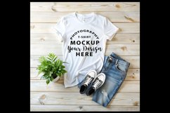 Bella Canvas t-shirt mock-up WHITE Product Image 1