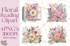 Bookish Blooms Floral Reading &amp; Stationery PNG Clipart Product Image 1