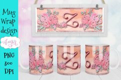 Z monogram Mug sublimation design, initial mug PNG Product Image 1