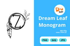 Dream Leaf Monogram Product Image 1