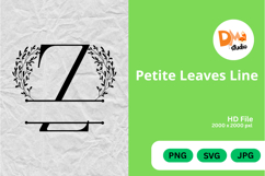 Petite Leaves Line Monogram Product Image 1