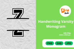 Handwriting Varsity Monogram Product Image 1