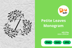 Petite Leaves Monogram Product Image 1