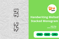 Handwriting Melted Stacked Monogram Product Image 1