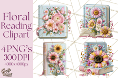 Bookish Blooms Floral Reading &amp; Stationery PNG Clipart Product Image 1