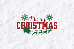 Merry Christmas Santa Sleigh Winter Holiday Shirt Design Product Image 3