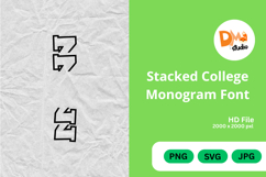 Stacked College Monogram Font Product Image 1