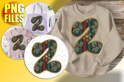 Z Doodle Letter Style Print Merry Winter Character! Product Image 1