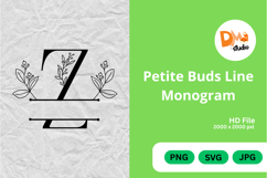 Petite Buds Line Monogram Product Image 1