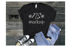 BELLA CANVAS 3001 t-shirt mockup BLACK HEATHER Product Image 1