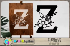 Floral letter Z svg cut file / Botanical alphabet SVG Product Image 2