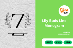 Lily Buds Line Monogram Product Image 1